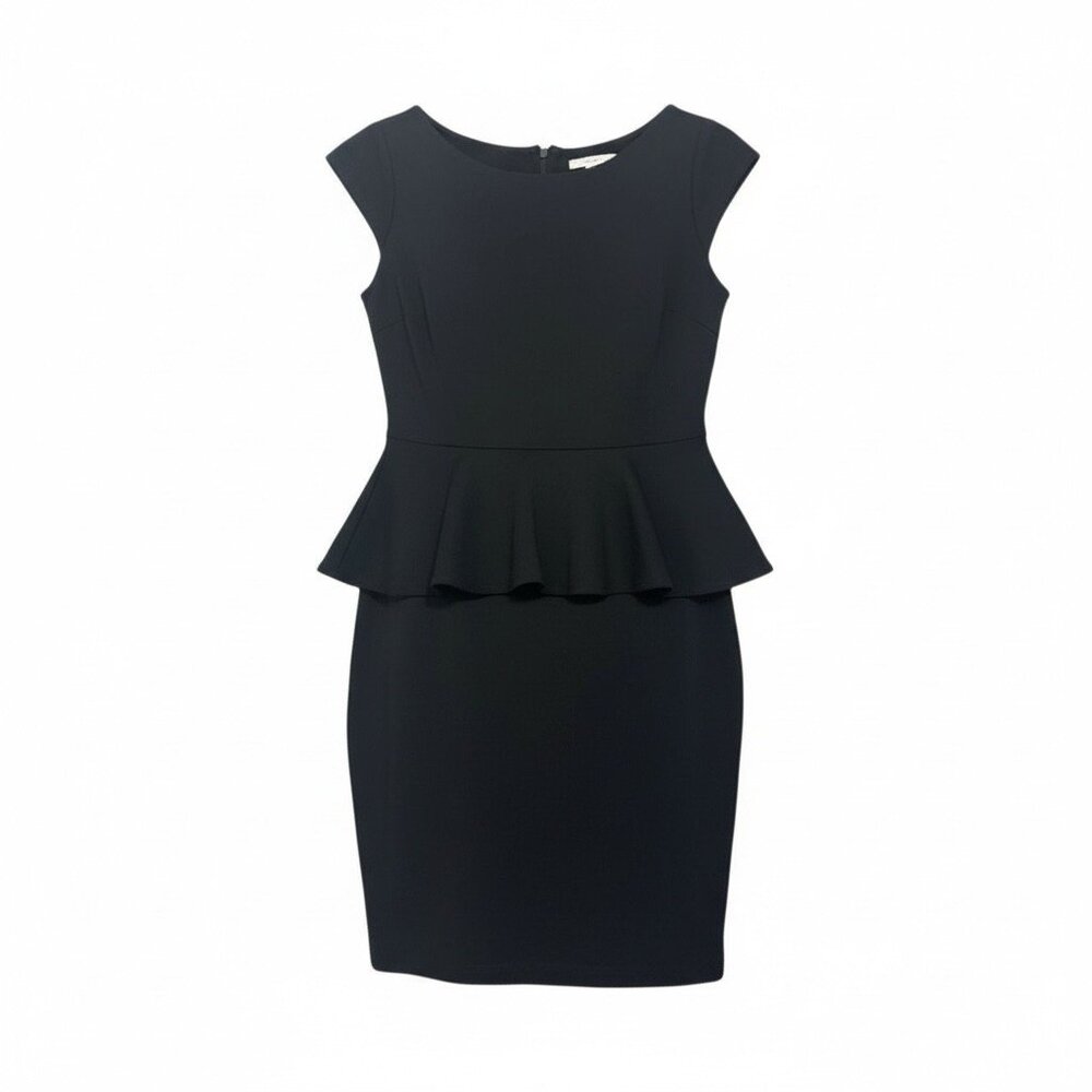 Alice & Olivia Black Dress Fitted Peplum Dress